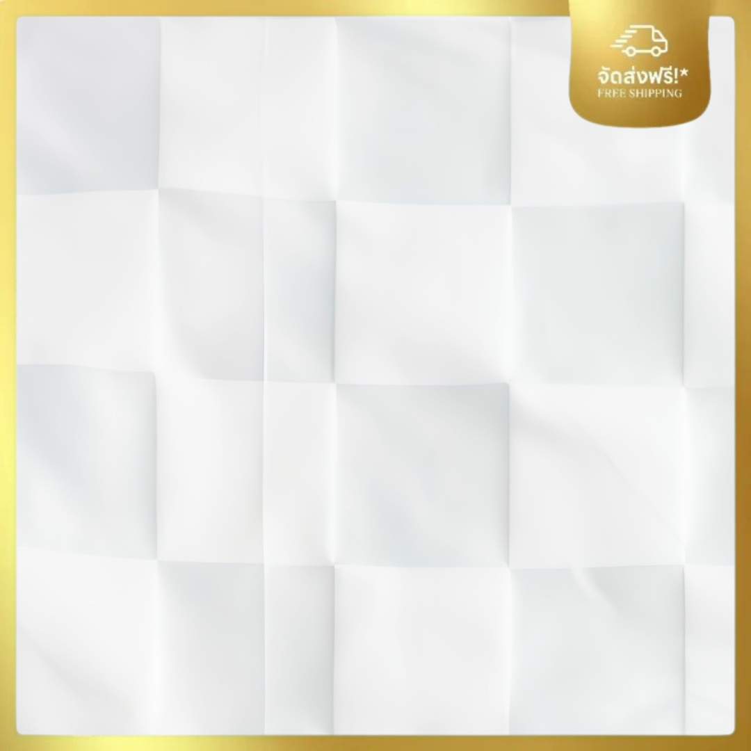 100% COTTON CHECKERED COMFORTER (นวมเย็บติดสีขาวครีม COTTON 100% ลายตารางหมากฮอส ขนาด 6 ฟุต)