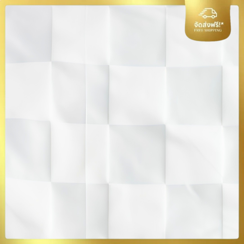 100% COTTON CHECKERED COMFORTER (นวมเย็บติดสีขาวครีม COTTON 100% ลายตารางหมากฮอส ขนาด 6 ฟุต)